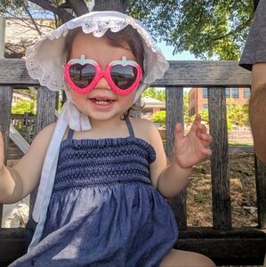 babyGAP Chambray Embroidered Smocked Dress with Bloomers - Size 12-18M